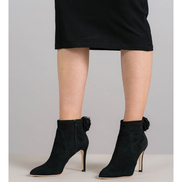 Loeffler Randall Heeled Booties Tassel Pointy - Picture 2 of 8